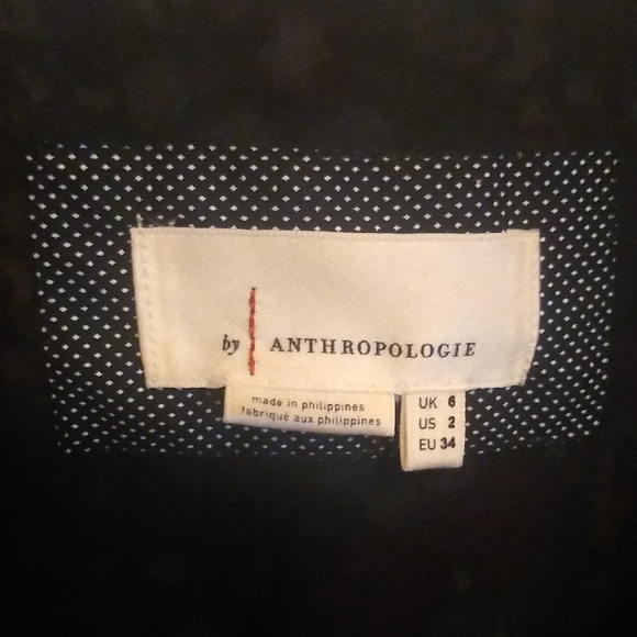 Anthropologie Velvet Floral V-Neck Dress With Pockets Women's Size 2 EUC - Picture 2 of 3